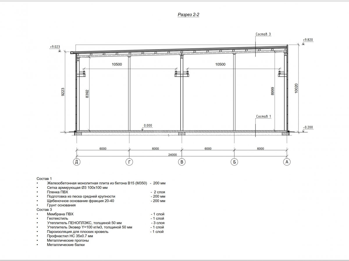 Планировка Производственный цех из сэндвич панелей -  фото 3