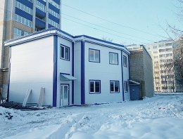 Двухэтажный пристрой к магазину 250 кв.м. из сэндвич-панелей, построенная компанией Альянс - Двухэтажный пристрой к магазину 250 кв.м., г. Киров, Кировская область