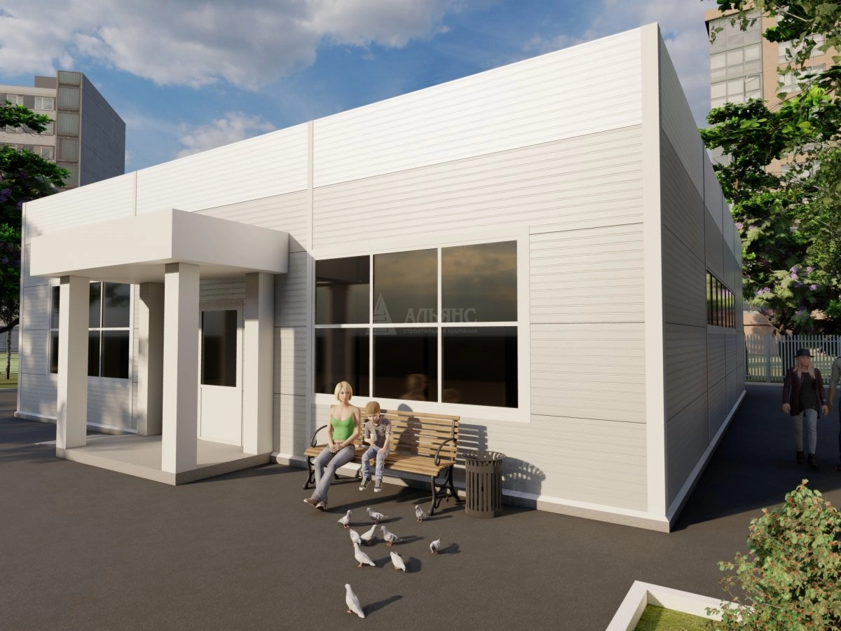 3D визуализация Магазин из сэндвич-панелей - фото 3