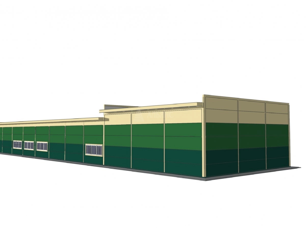 3D визуализация Склад из сэндвич-панелей - фото 4