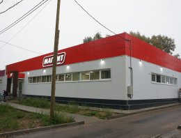 Магазин площадью 900 м2 из сэндвич-панелей, построенная компанией Альянс - Магазин площадью 900 м2, г. Емва, Республика Коми, 900 кв.м. магазин