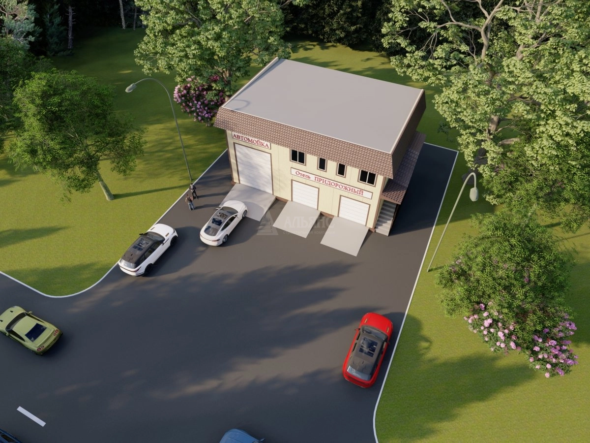 3D визуализация СТО из сэндвич-панелей - фото 2