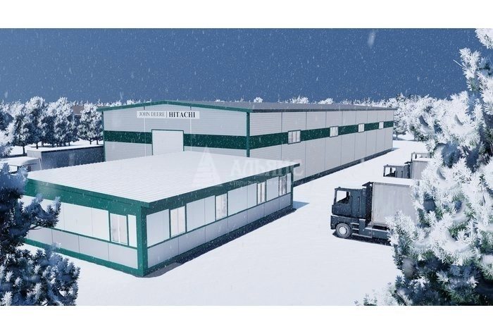 3D визуализация Сервизный центр из сэндвич-панелей - фото 3