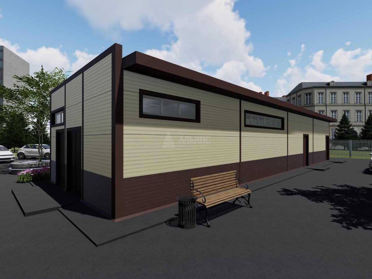 3D визуализация Магазин из сэндвич-панелей - фото 3