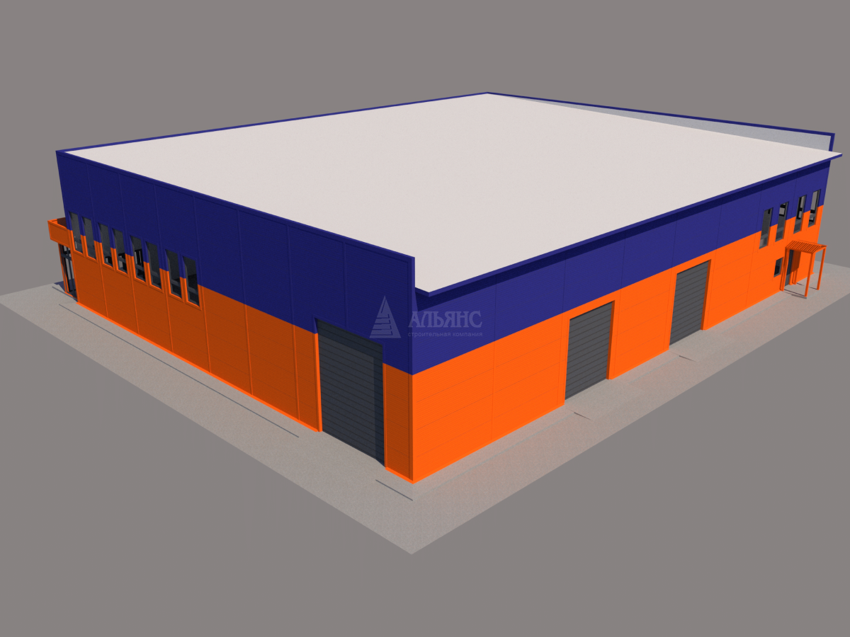 3D визуализация Магазин из сэндвич-панелей - фото 11