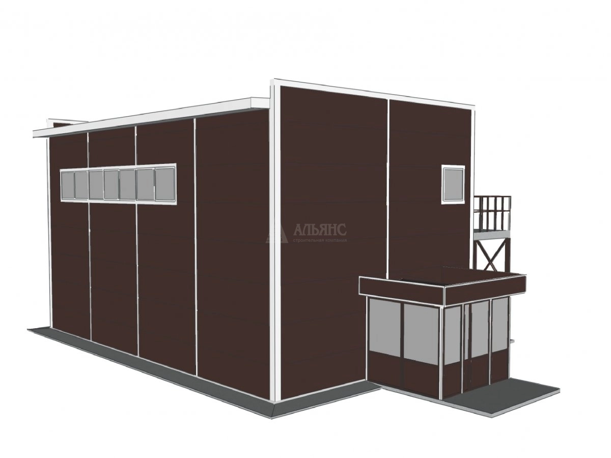 3D визуализация АБК из сэндвич-панелей - фото 10